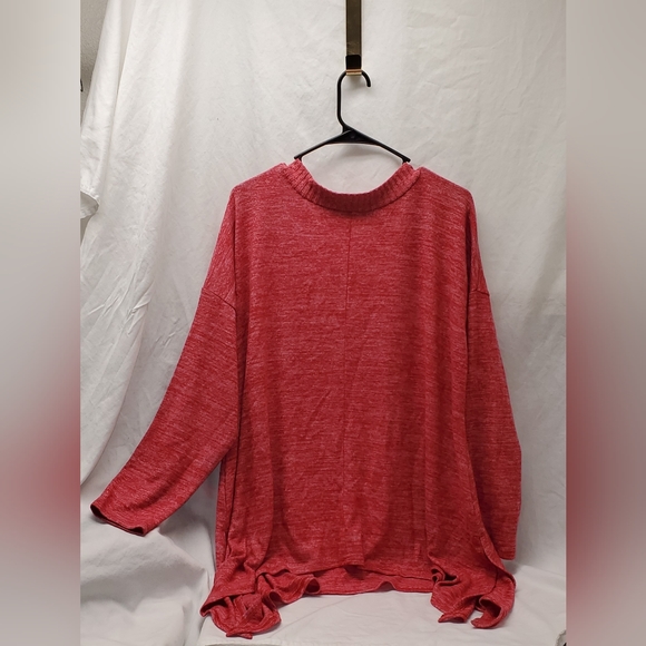 NWT TORRID SIZE 2 Super Soft Plush V-Neck Drop Shoulder Sharkbite Hem Top - Picture 5 of 12